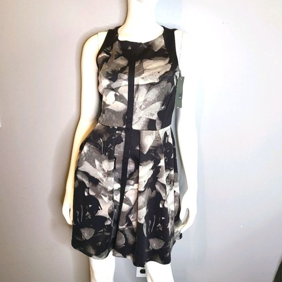 New with Tags Floral Fit and Flair Dress XS - Picture 4 of 11